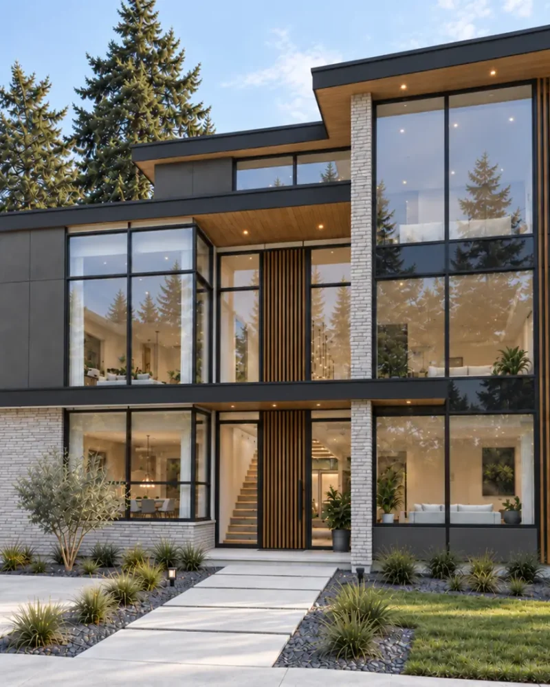 Contemporary custom home design in Vancouver by VictorEric